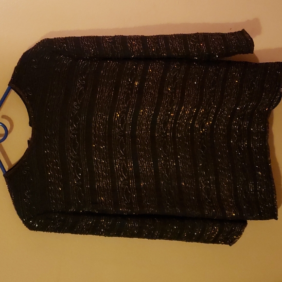 Vintage Silk Sequins Creative Creations Top - Picture 1 of 6